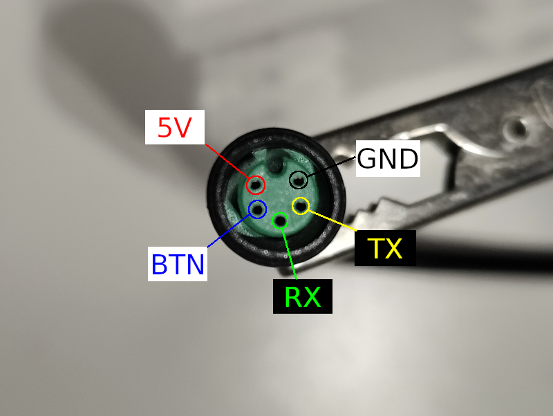 Pinout for female connector